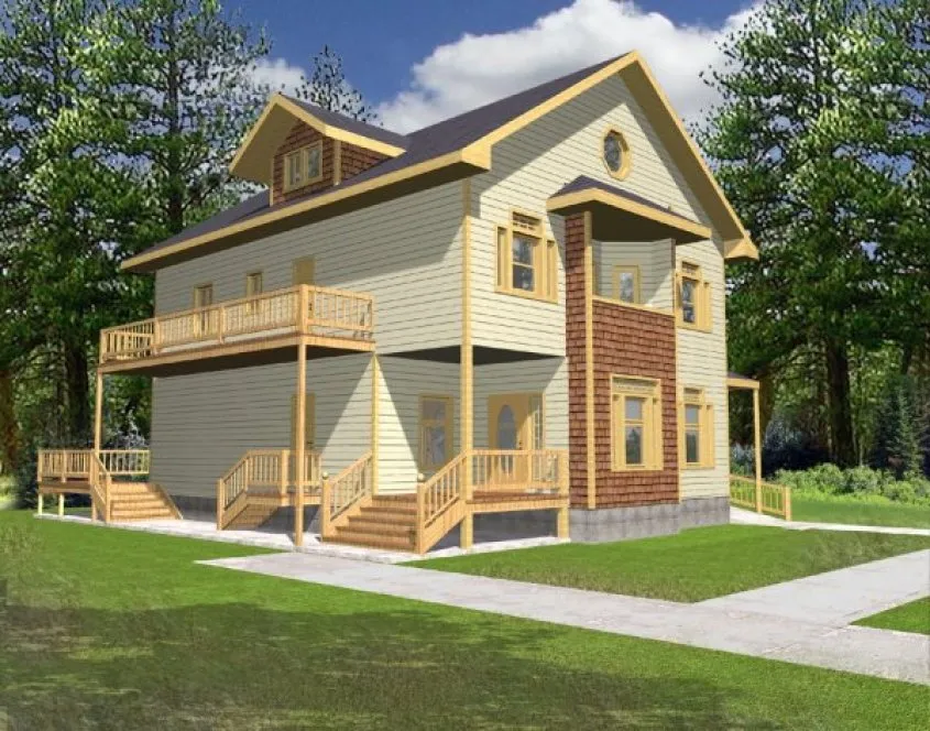 Full Rendering for House Plan #452002