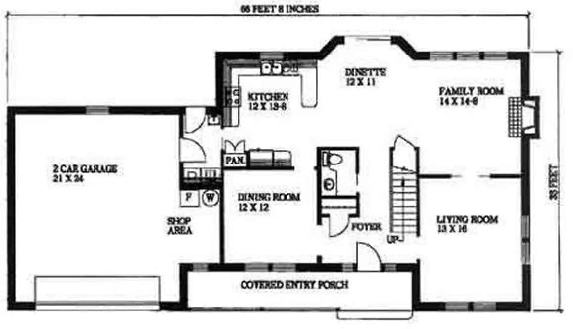 Main Floor Plan for House Plan #453002