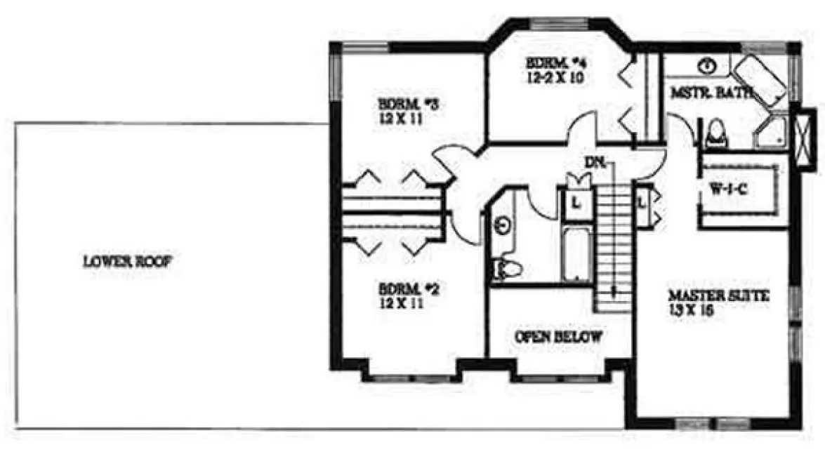 Second Floor Plan for House Plan #453002