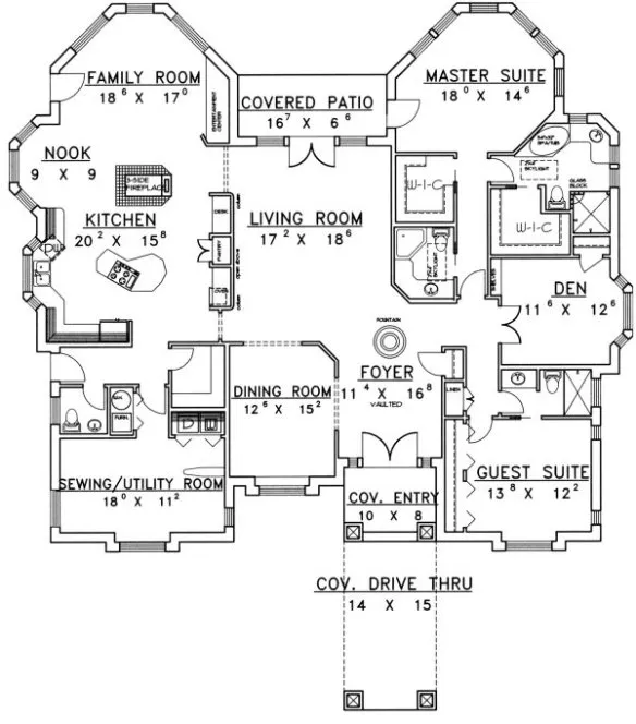 Main Floor Plan for House Plan #456002
