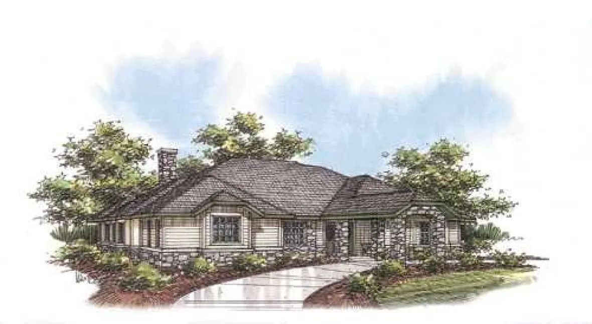 Full Rendering for House Plan #456002