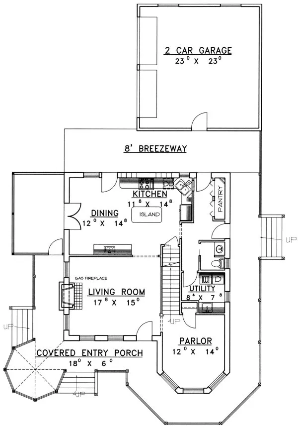 Main Floor Plan for House Plan #458002