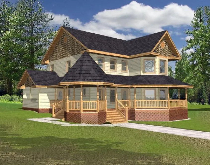 Full Rendering for House Plan #458002