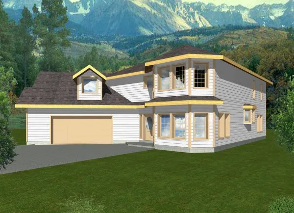 Full Rendering for House Plan #459002