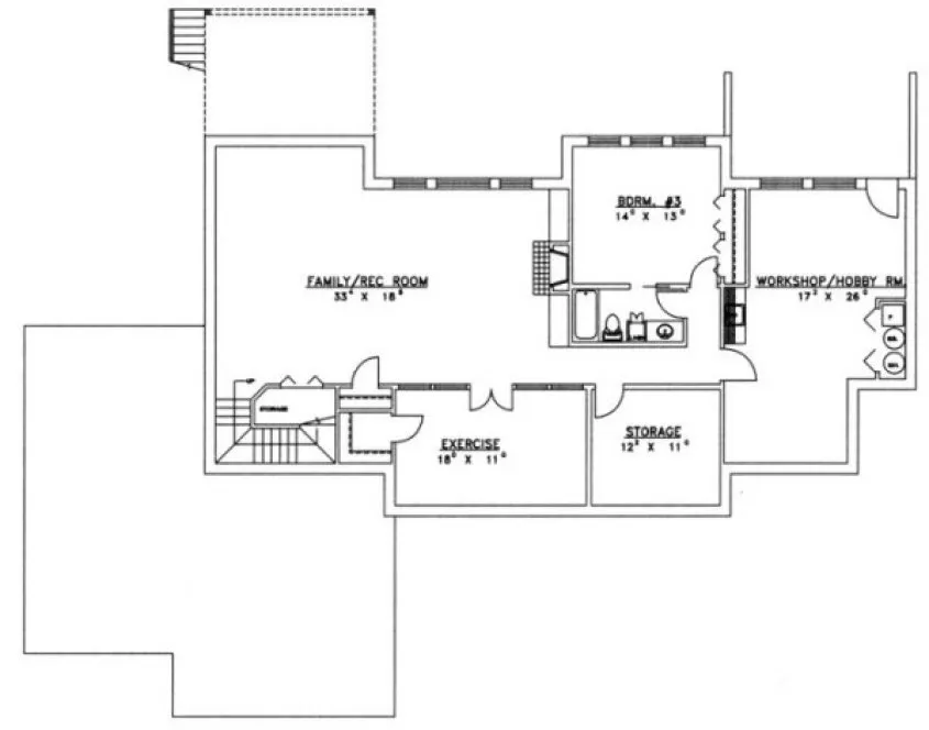 Basement Plan for House Plan #450102