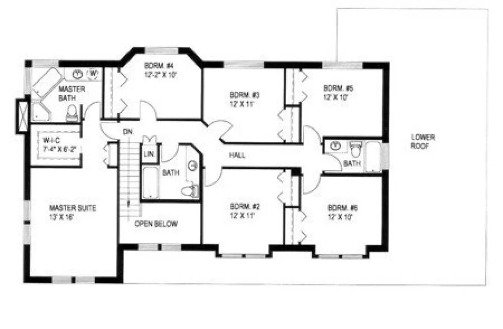 Second Floor Plan for House Plan #451102