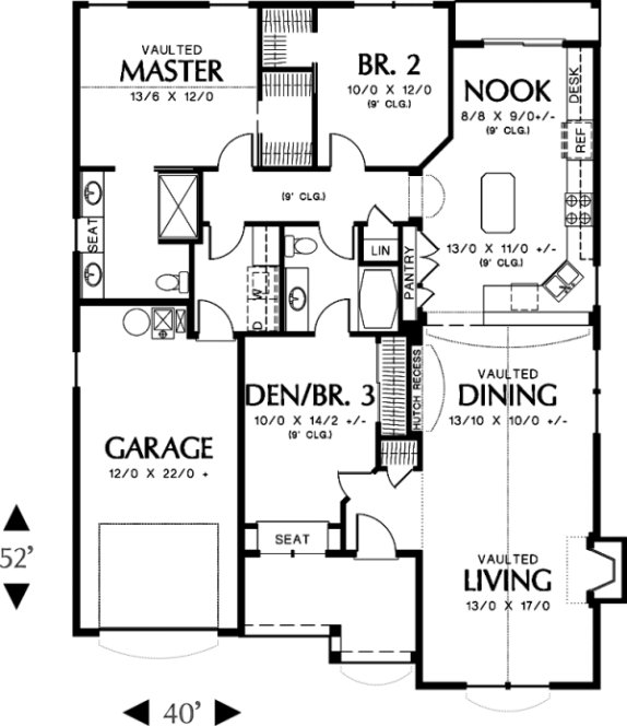 Main Floor Plan for House Plan #325511