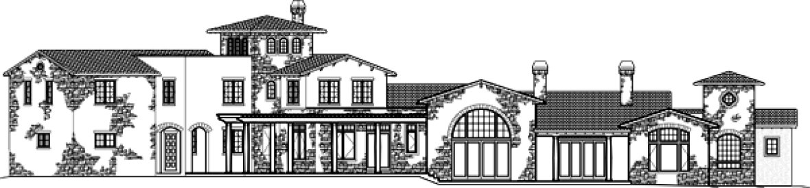 Rear Elevation for House Plan #320442