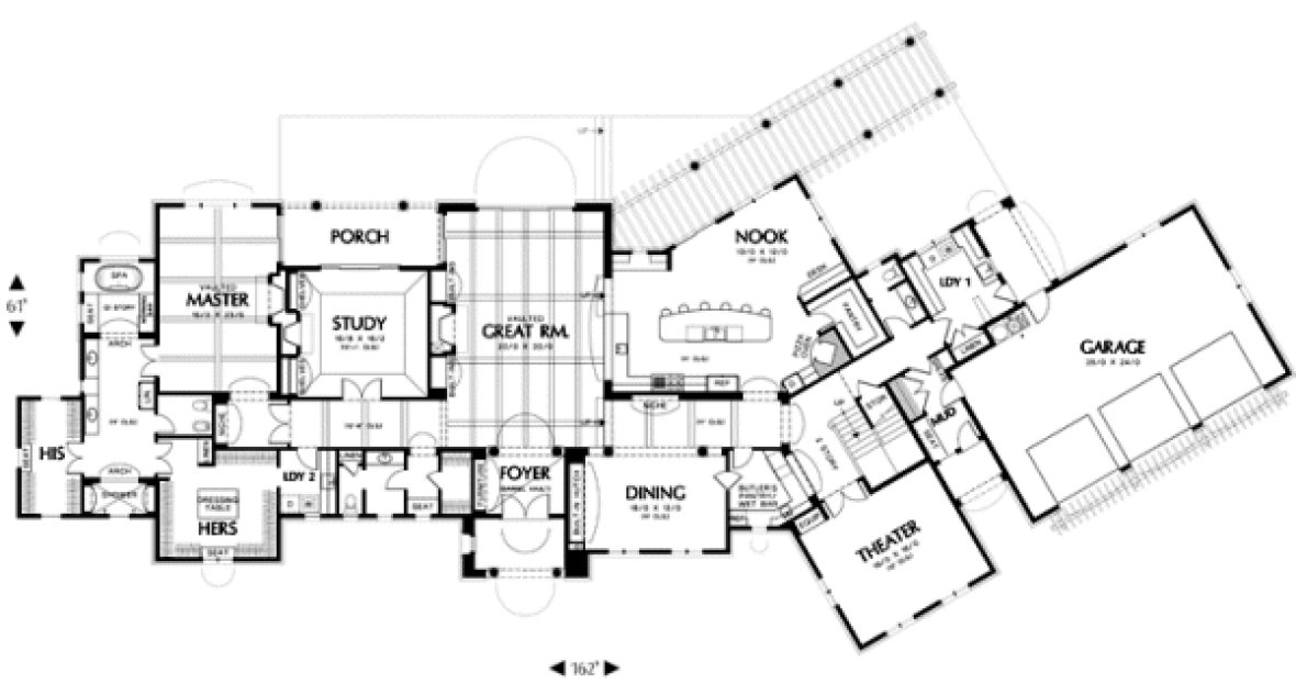 Main Floor Plan for House Plan #320442
