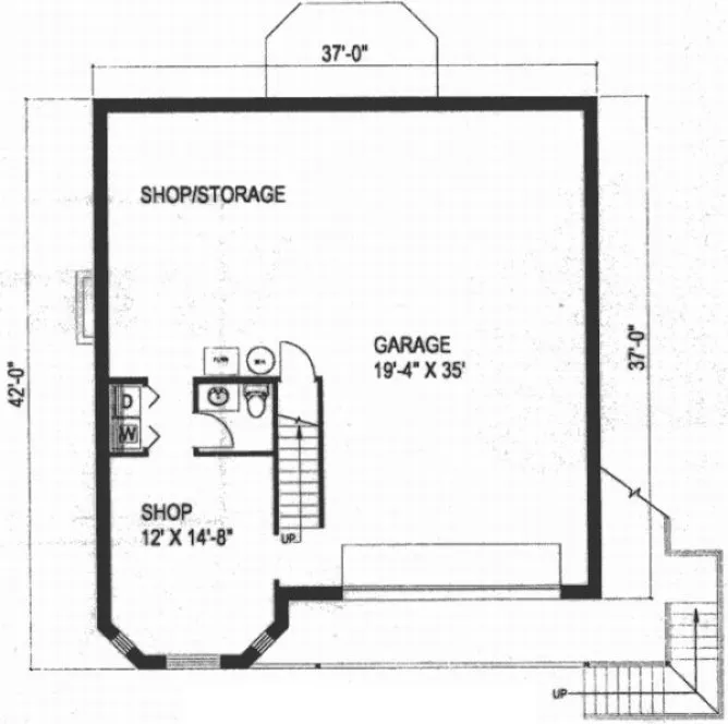 Basement Plan for House Plan #452102