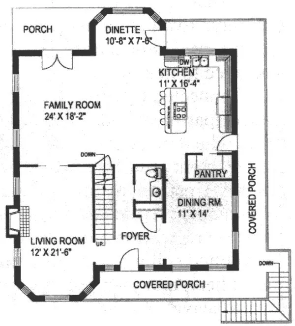 Main Floor Plan for House Plan #452102
