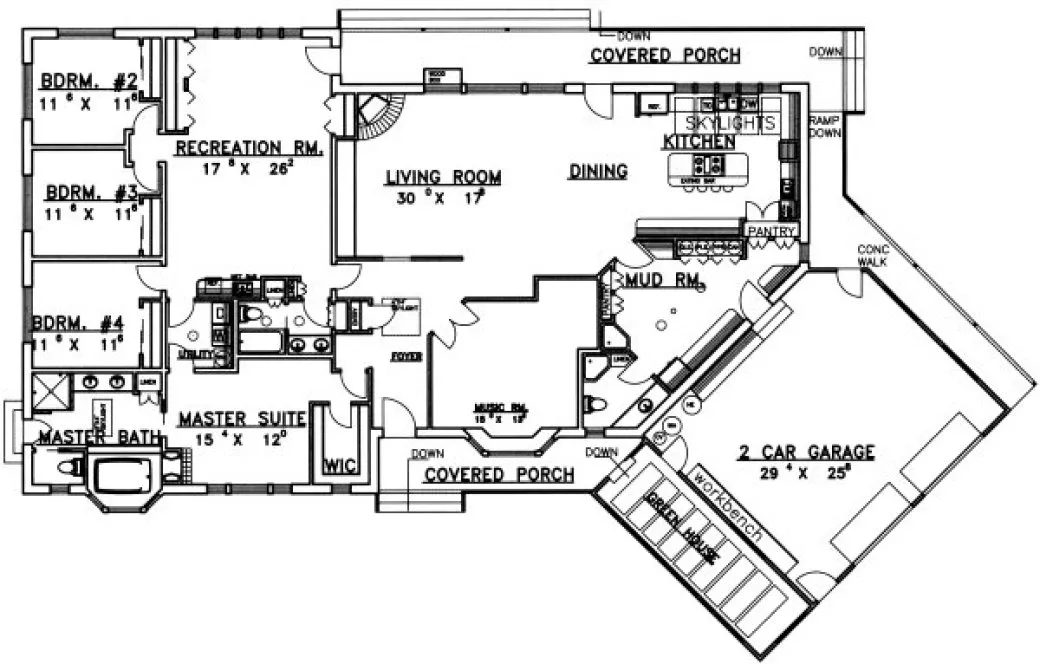 Main Floor Plan for House Plan #453102