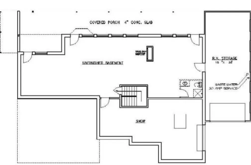 Basement Plan for House Plan #456102