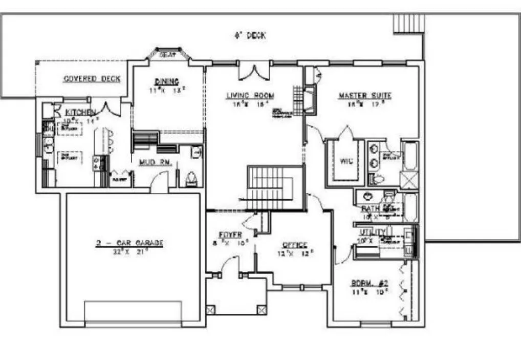 Main Floor Plan for House Plan #456102
