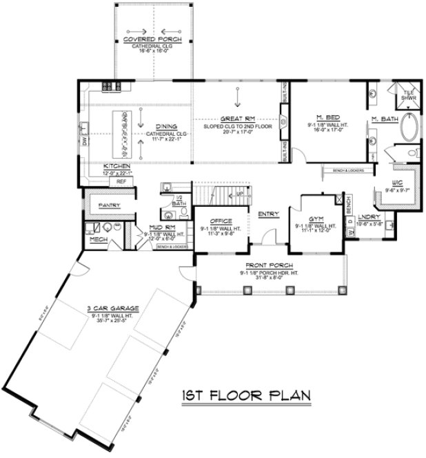 Main Floor Plan for House Plan #758783