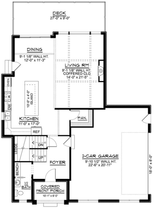 Main Floor Plan for House Plan #752303