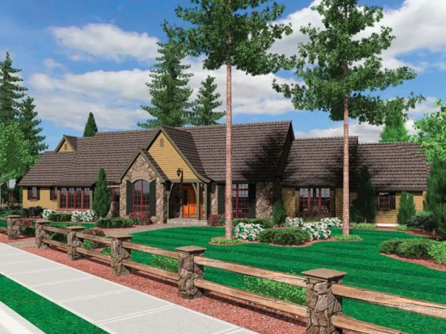 Full Rendering for House Plan #321322