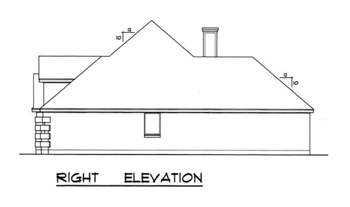 Right Elevation for House Plan #449091