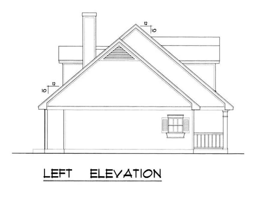 Left Elevation for House Plan #449191