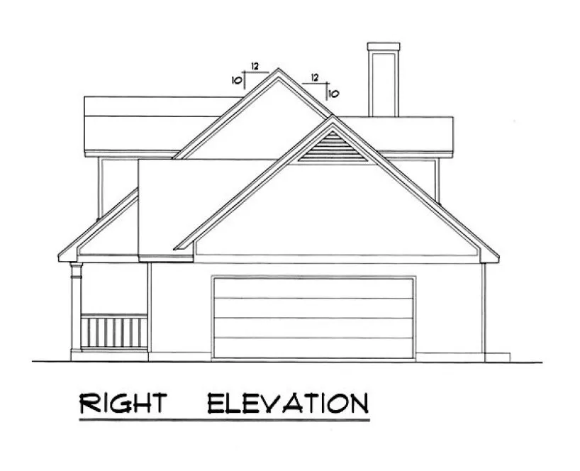 Right Elevation for House Plan #449191