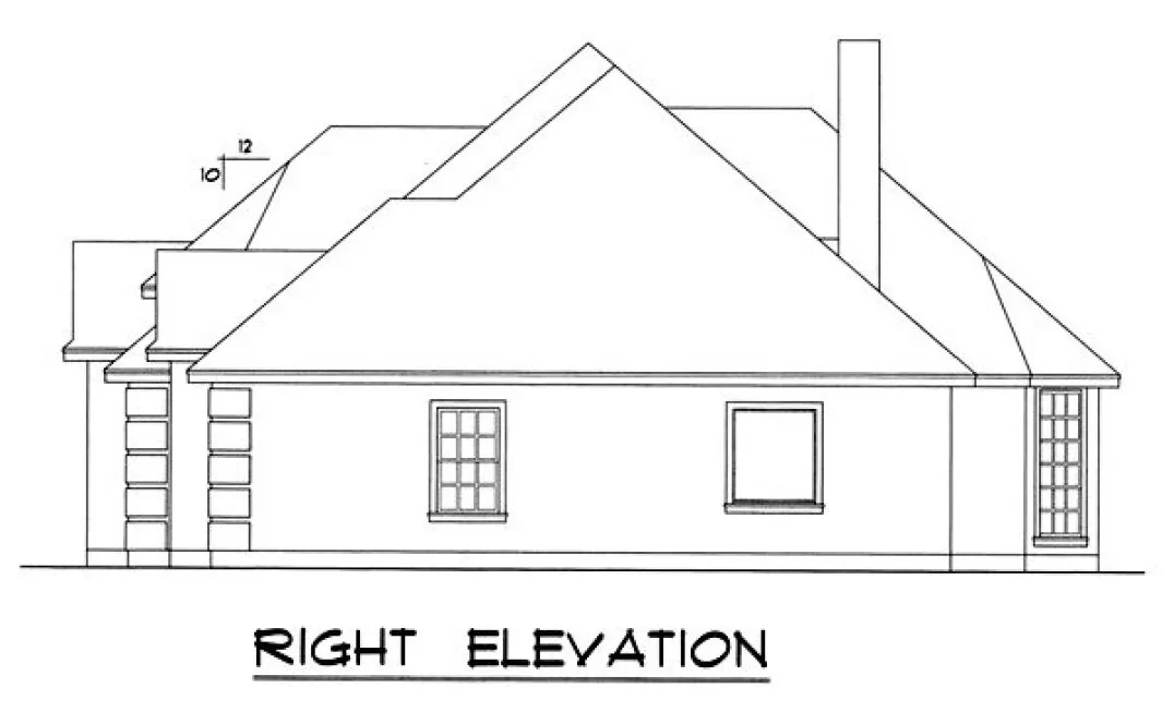 Right Elevation for House Plan #449991