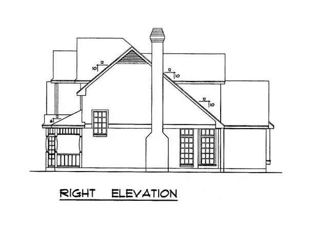 Right Elevation for House Plan #440002