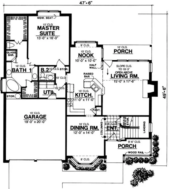 Main Floor Plan for House Plan #440002