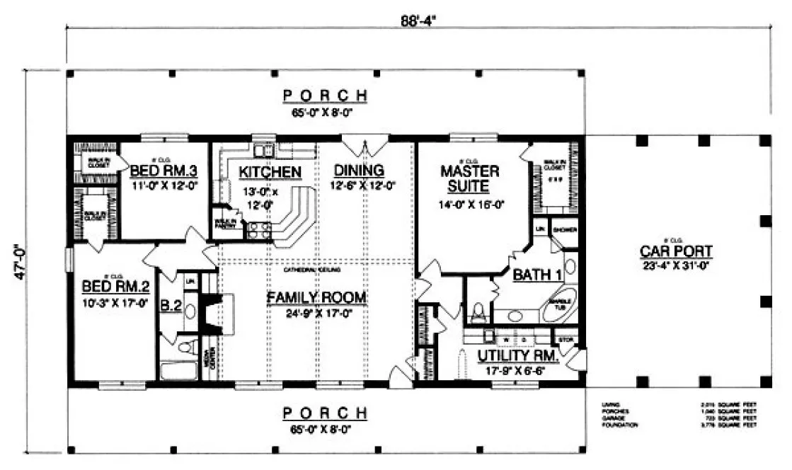 Main Floor Plan for House Plan #445102