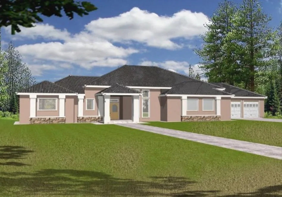 Full Rendering for House Plan #459102