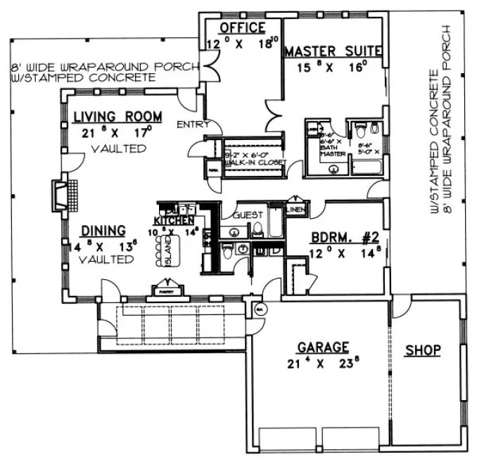 Main Floor Plan for House Plan #452202