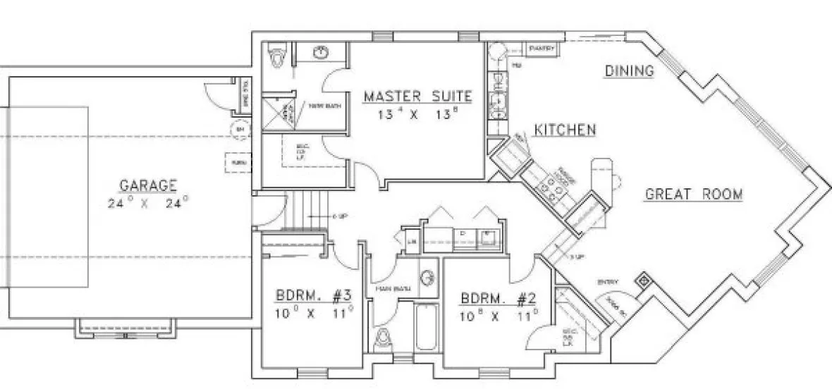 Main Floor Plan for House Plan #453202