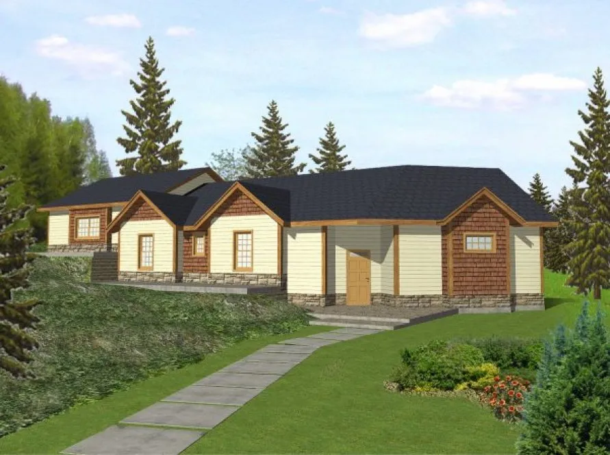 Full Rendering for House Plan #453202