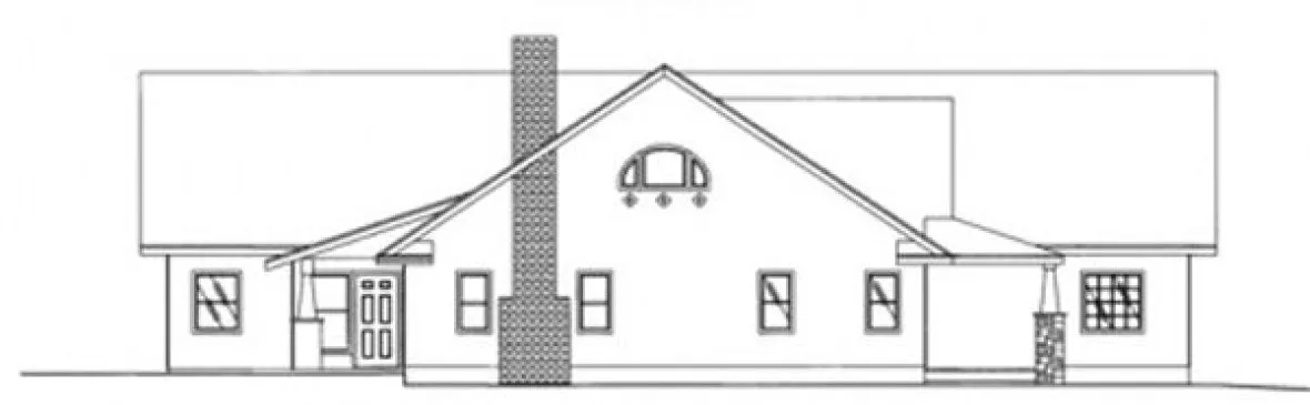 Left Elevation for House Plan #454202