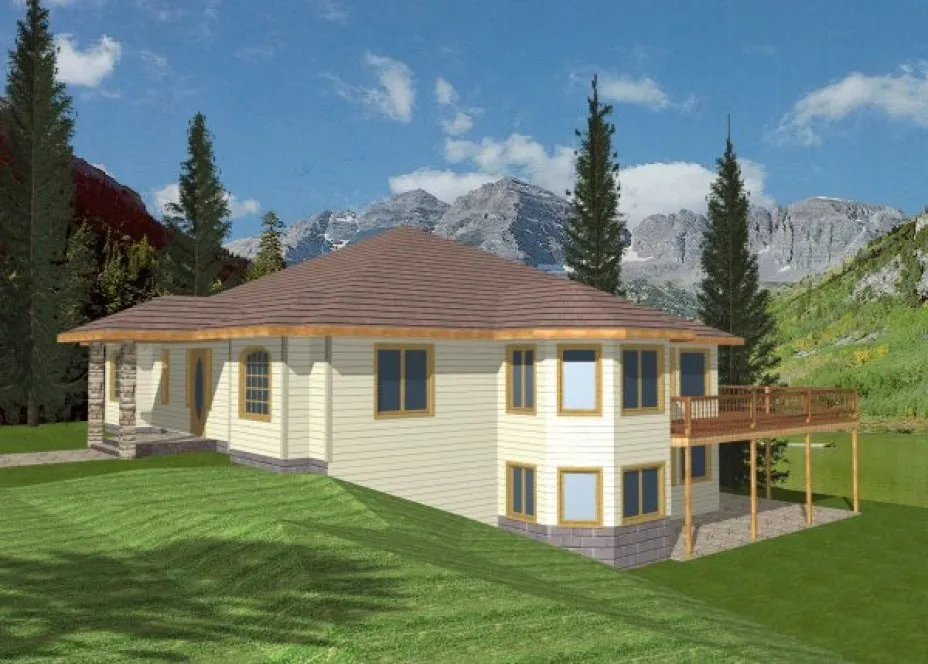 Full Rendering for House Plan #455202