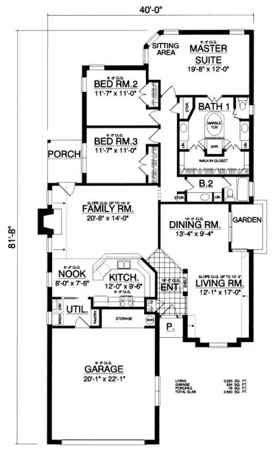 Main Floor Plan for House Plan #443202