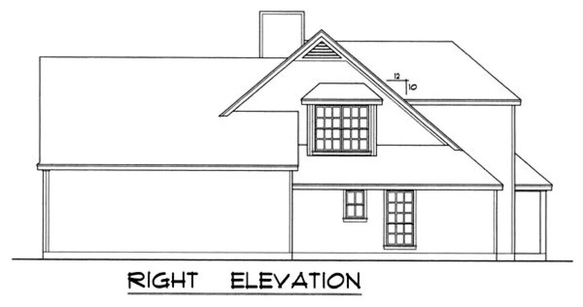 Right Elevation for House Plan #449802