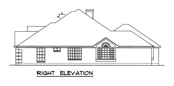 Right Elevation for House Plan #444902