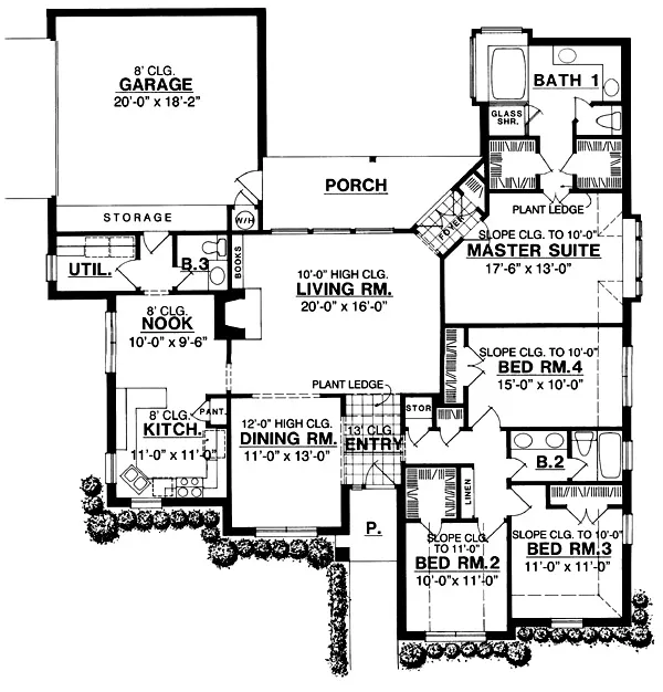 Main Floor Plan for House Plan #444902