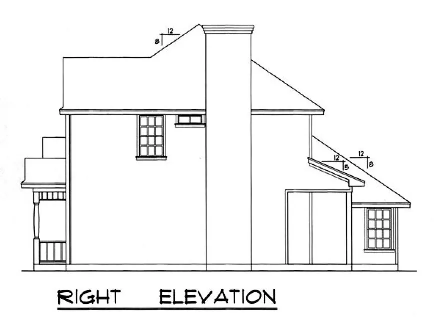 Right Elevation for House Plan #448902