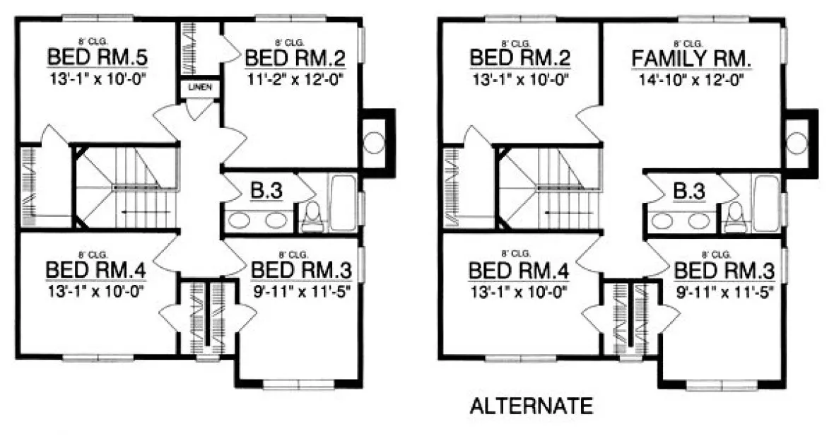 Second Floor Plan for House Plan #448902
