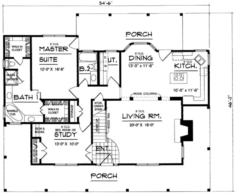 Main Floor Plan for House Plan #443112