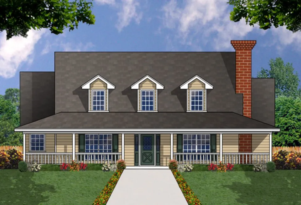 Highquality rendering for House Plan #443112