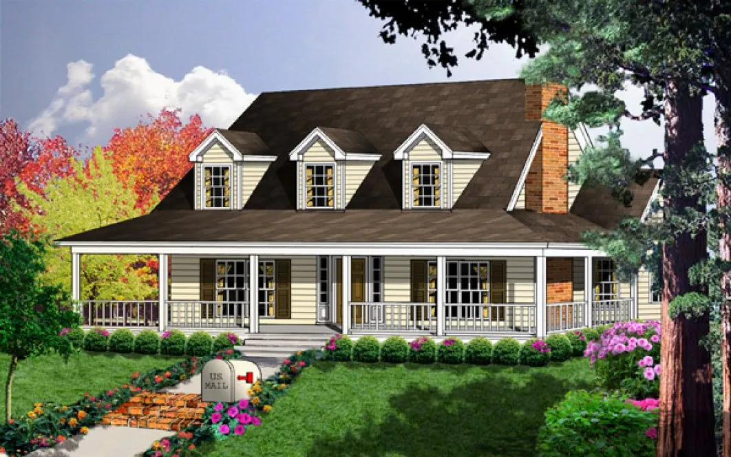 Full Rendering for House Plan #443112
