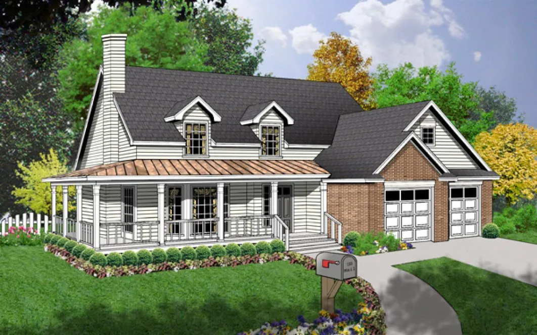 Full Rendering for House Plan #445212