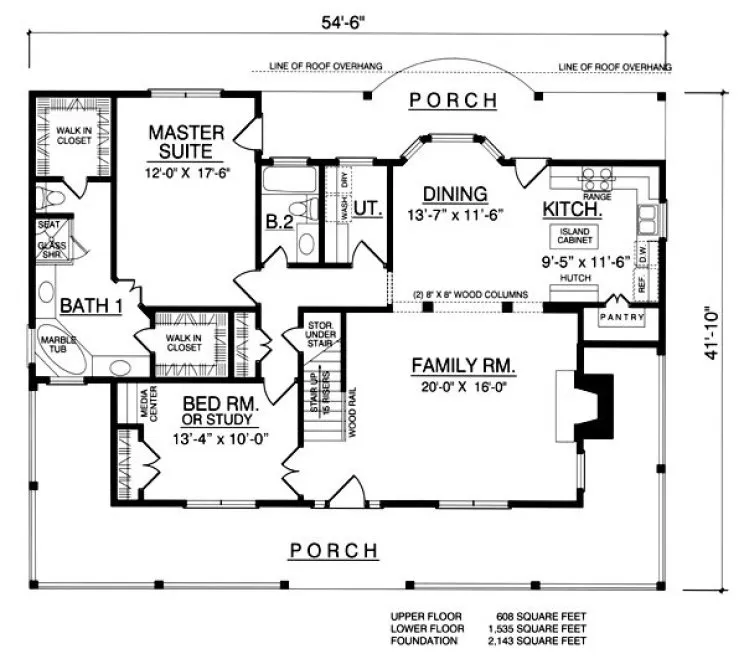 Main Floor Plan for House Plan #443412