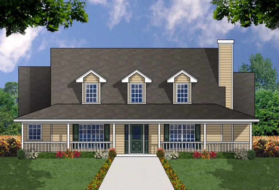 Full Rendering for House Plan #443412