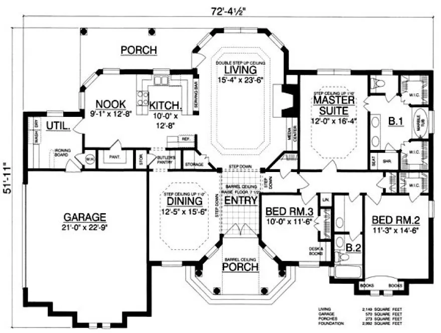 Main Floor Plan for House Plan #449412