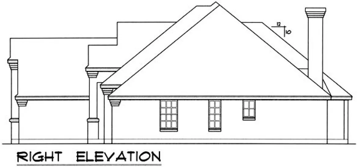 Right Elevation for House Plan #446512