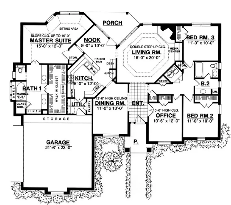 Main Floor Plan for House Plan #446512