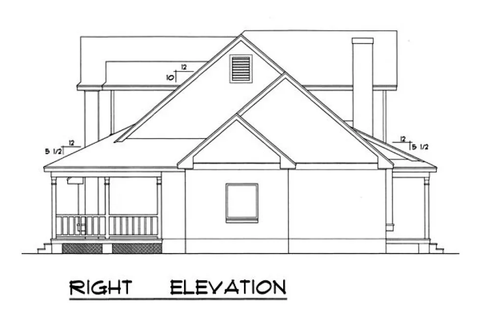 Right Elevation for House Plan #448612